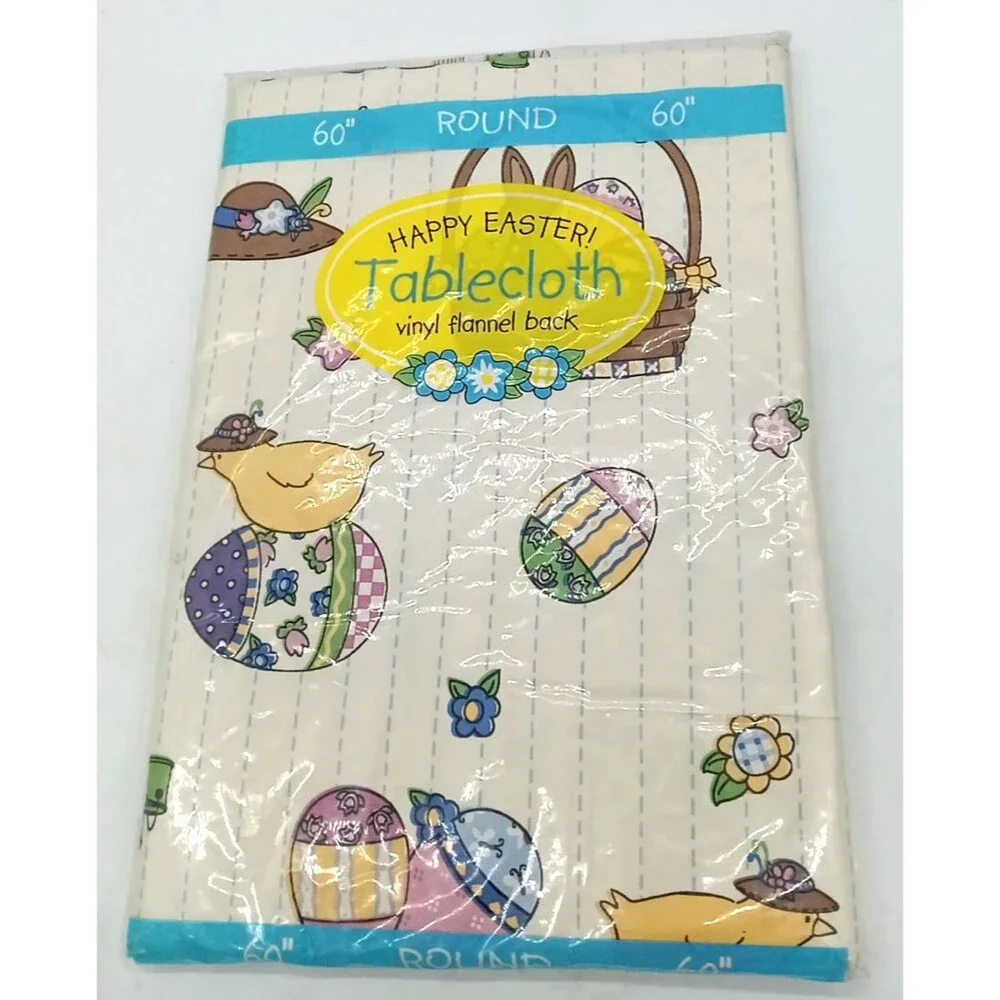 Happy Easter Vinyl Flannel Back 60